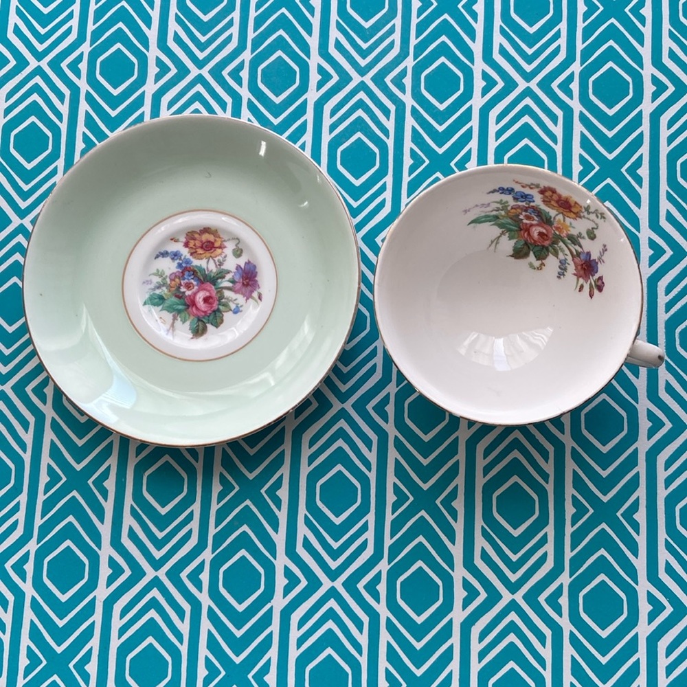 Colclough,Longton, England, Bone China, TeaCup and Saucer.